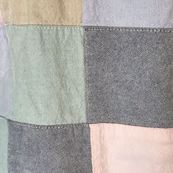 Izod Patchwork Bermuda Shorts Men's 36 Pastel Chambray Preppy Flat Pocket Pants - Picture 4 of 9